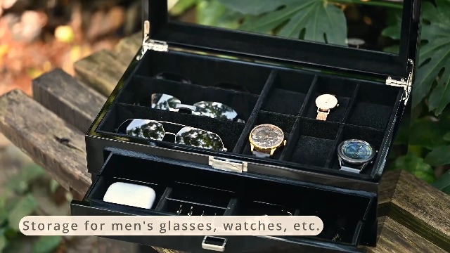 Amazon.com: ProCase Lacquered Finish Wooden Men's Jewelry Box, 6